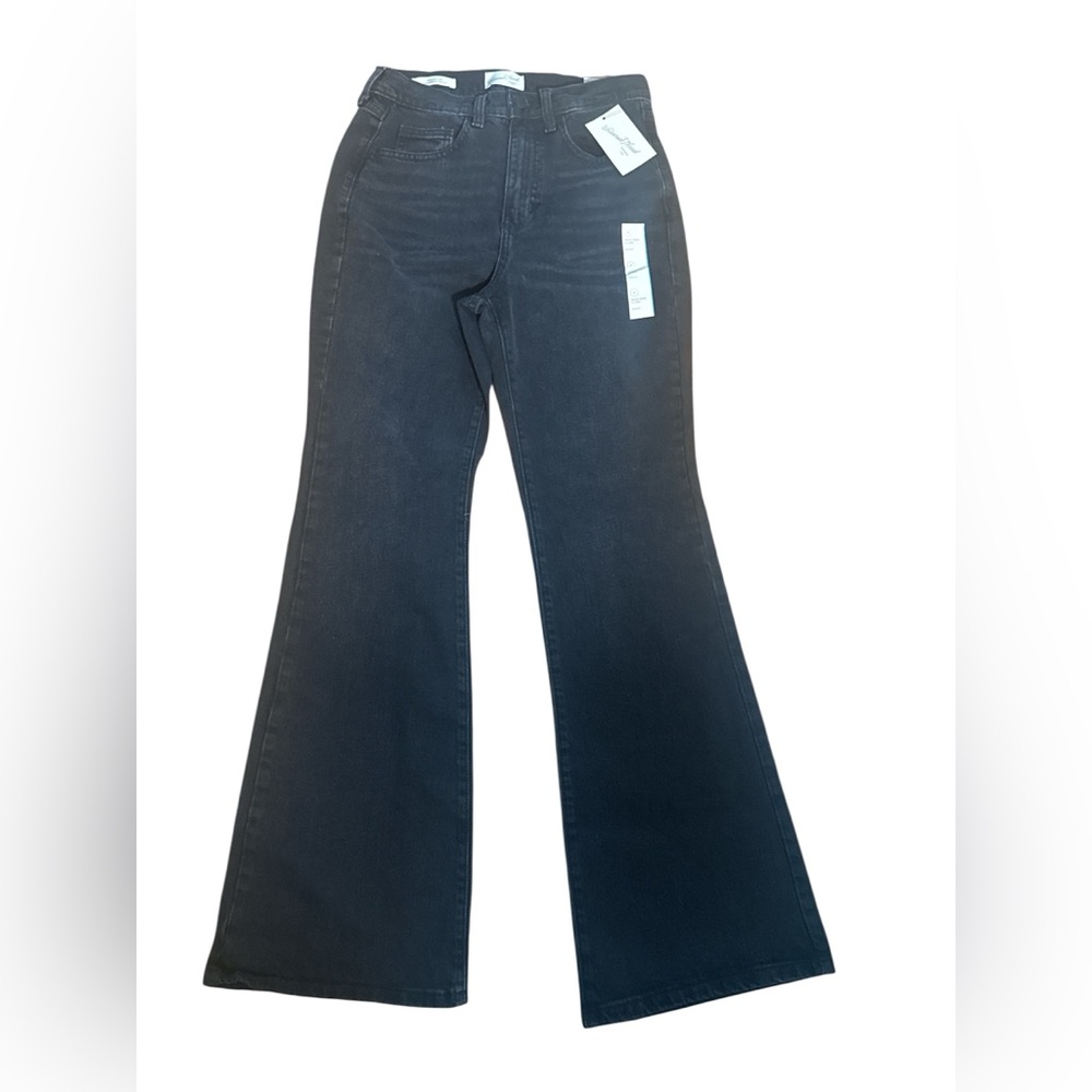 Universal Thread High Rise Flare black jeans comfort stretch size 6 NWT denim